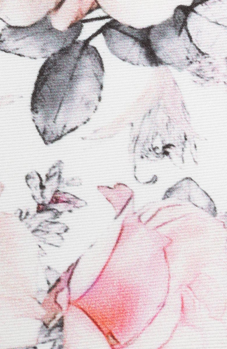 Cufflinks, Inc. Painted Floral Silk Tie, Alternate, color, Grey