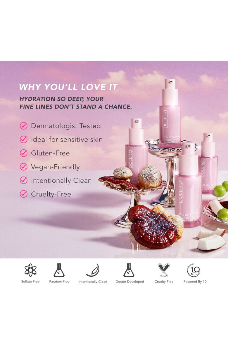 Doll 10 Beauty Dollskin Genius Reishi Renewing Mushroom Milk, Alternate, color, White