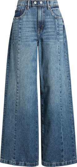 【BAON】Hueburn Hidden Banding Wide Denim Pants New) More Around Hidden Banding Wide Denim Pants, Medium