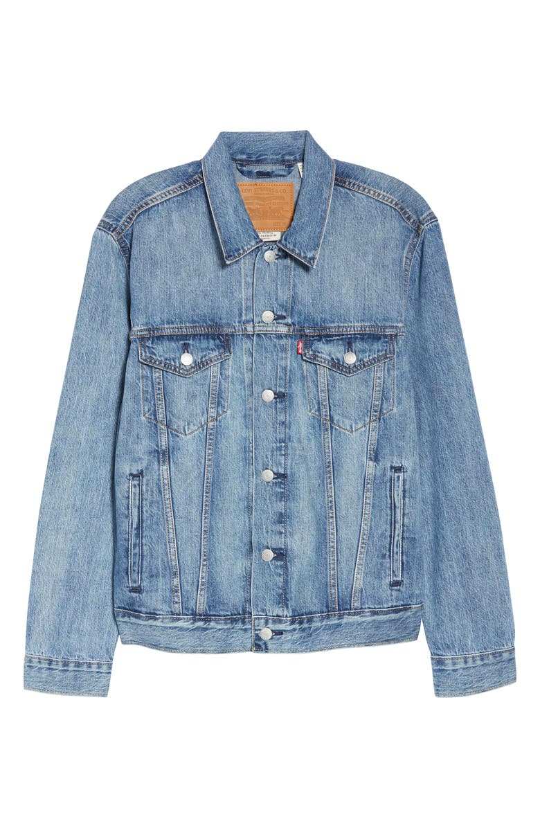 LEVIS PREMIUM Levi's<sup>®</sup> Premium Denim Trucker Jacket, Alternate, color,