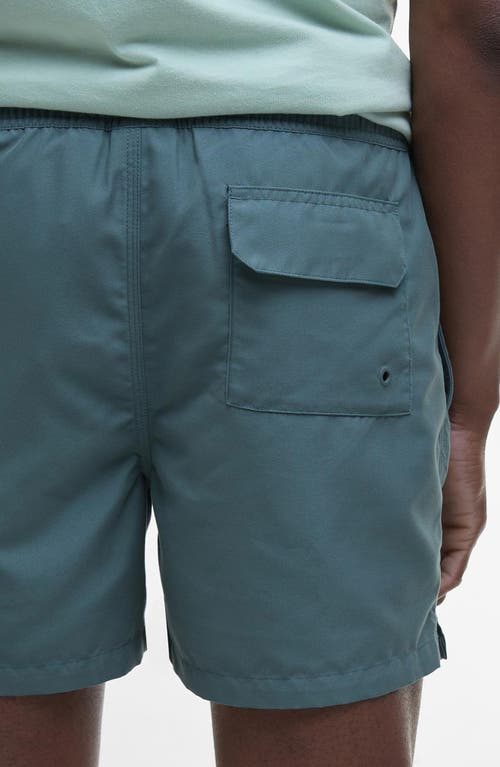 Barbour Staple Logo 5 Swim Shorts In Vintage Teal