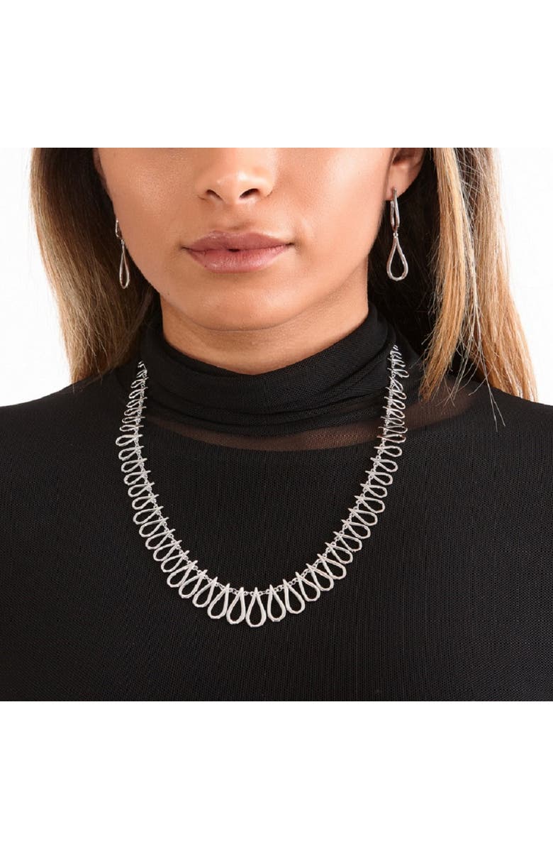 Lucy Quartermaine Large Petal Necklace, Alternate, color, Sterling Silver