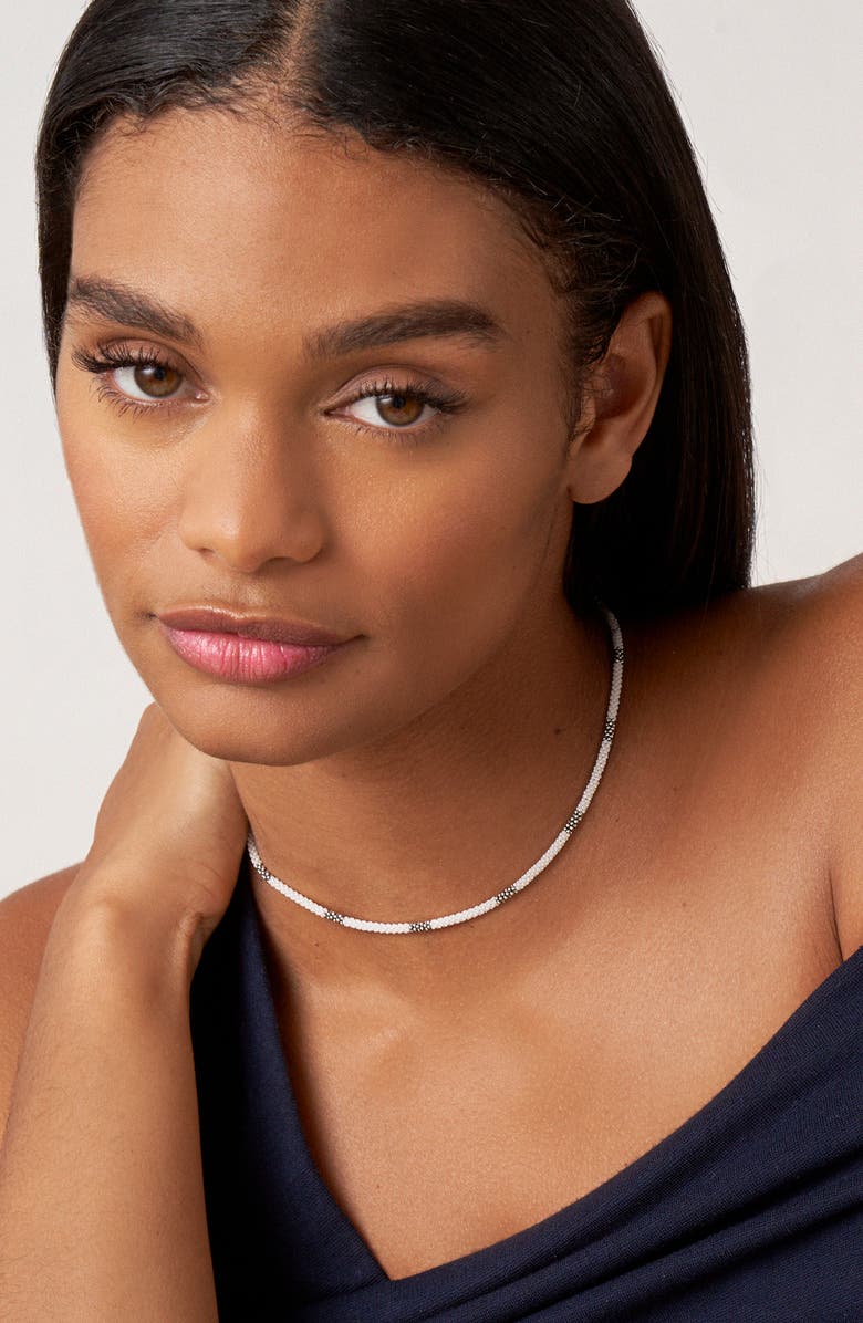 LAGOS White Caviar Beaded Necklace, Alternate, color,
