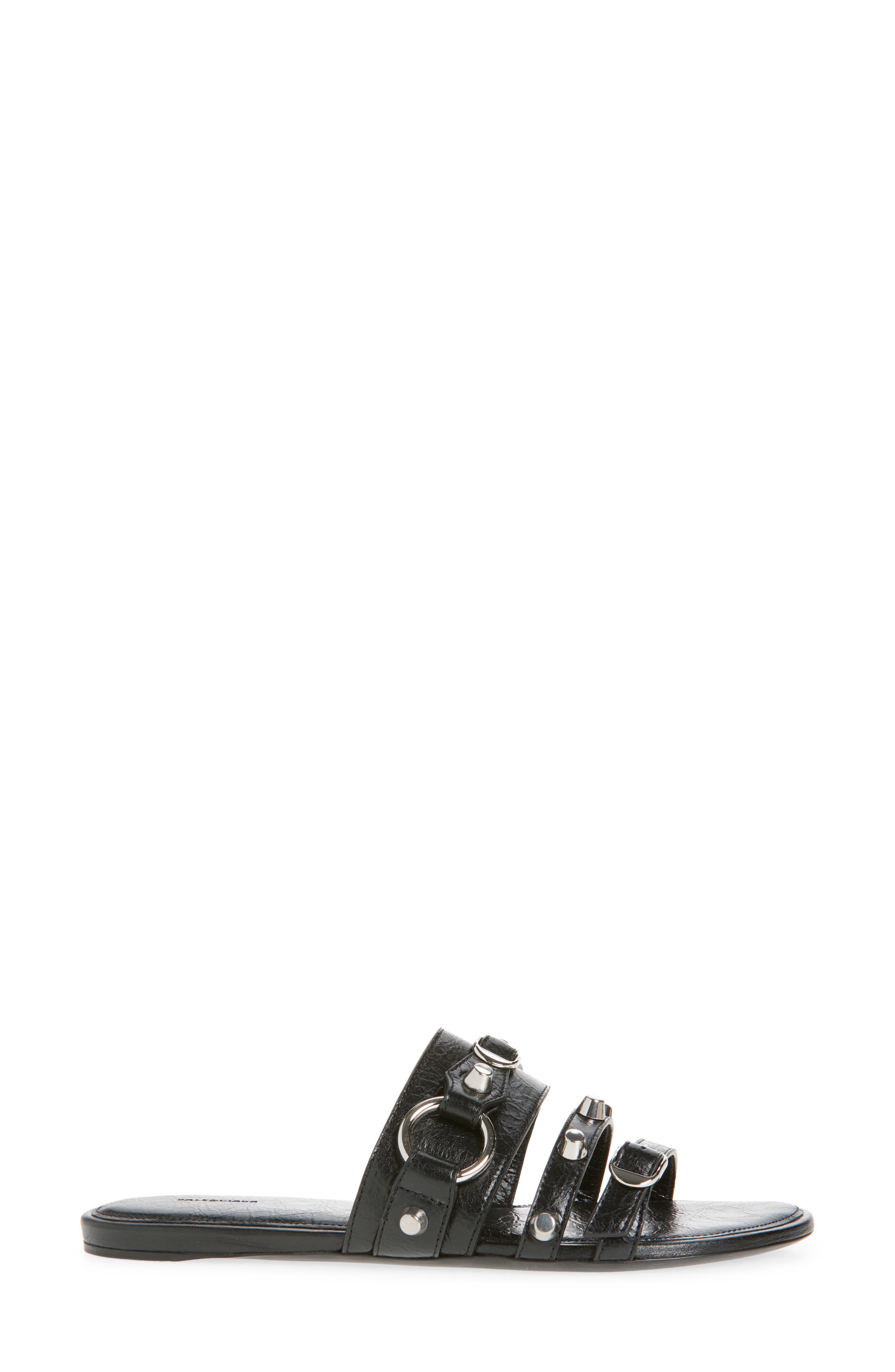 Le City Slide Sandal, Alternate, color, BLACK/ SILVER