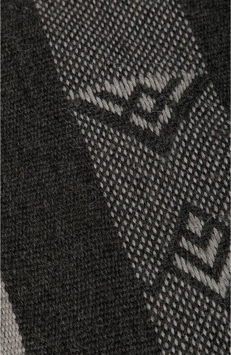 Voz Wide Diagonal Alpaca Blanket, Alternate, color, Charcoal/Grey