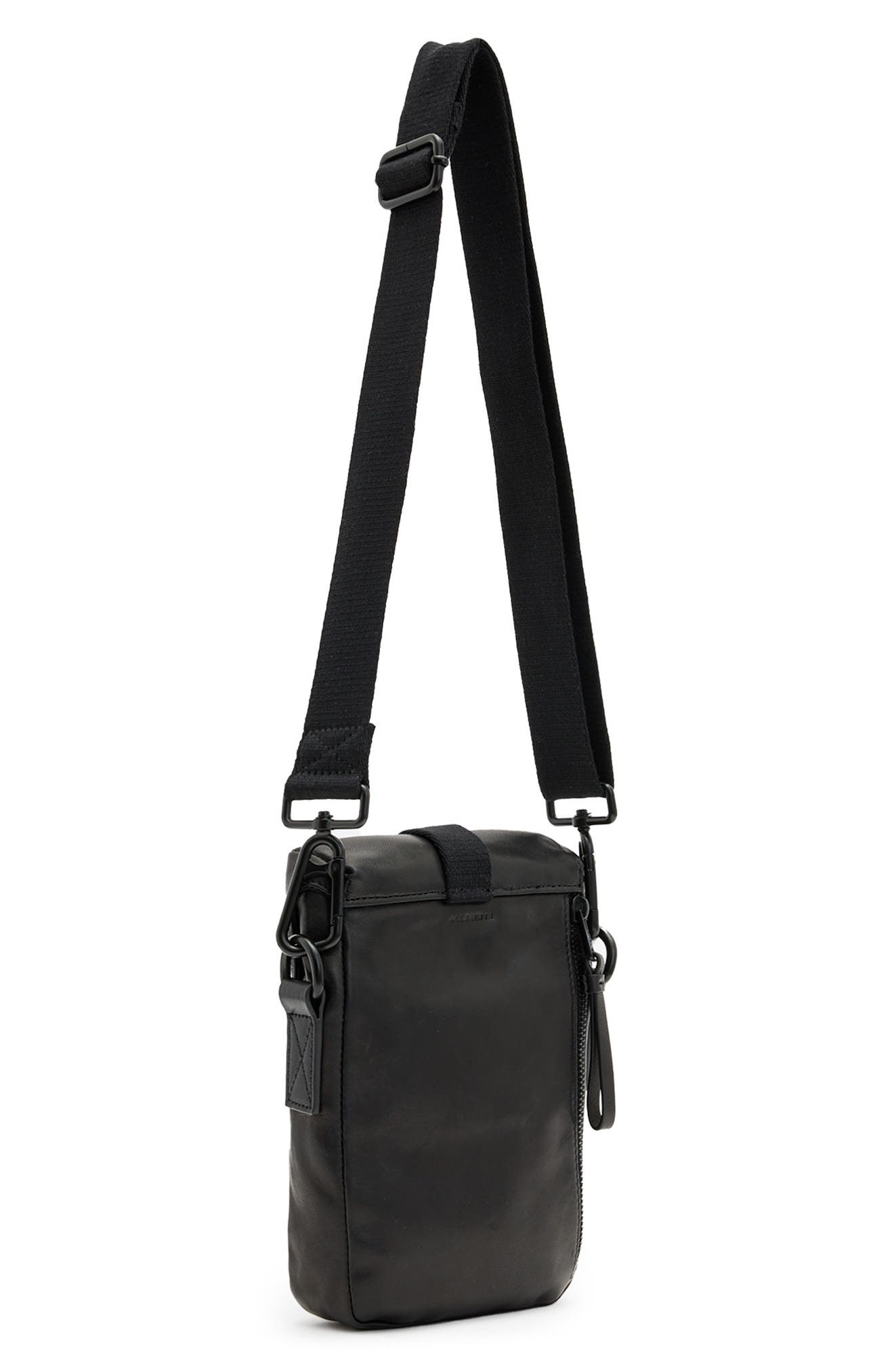 AllSaints Juan Leather Crossbody Bag, Alternate, color, 