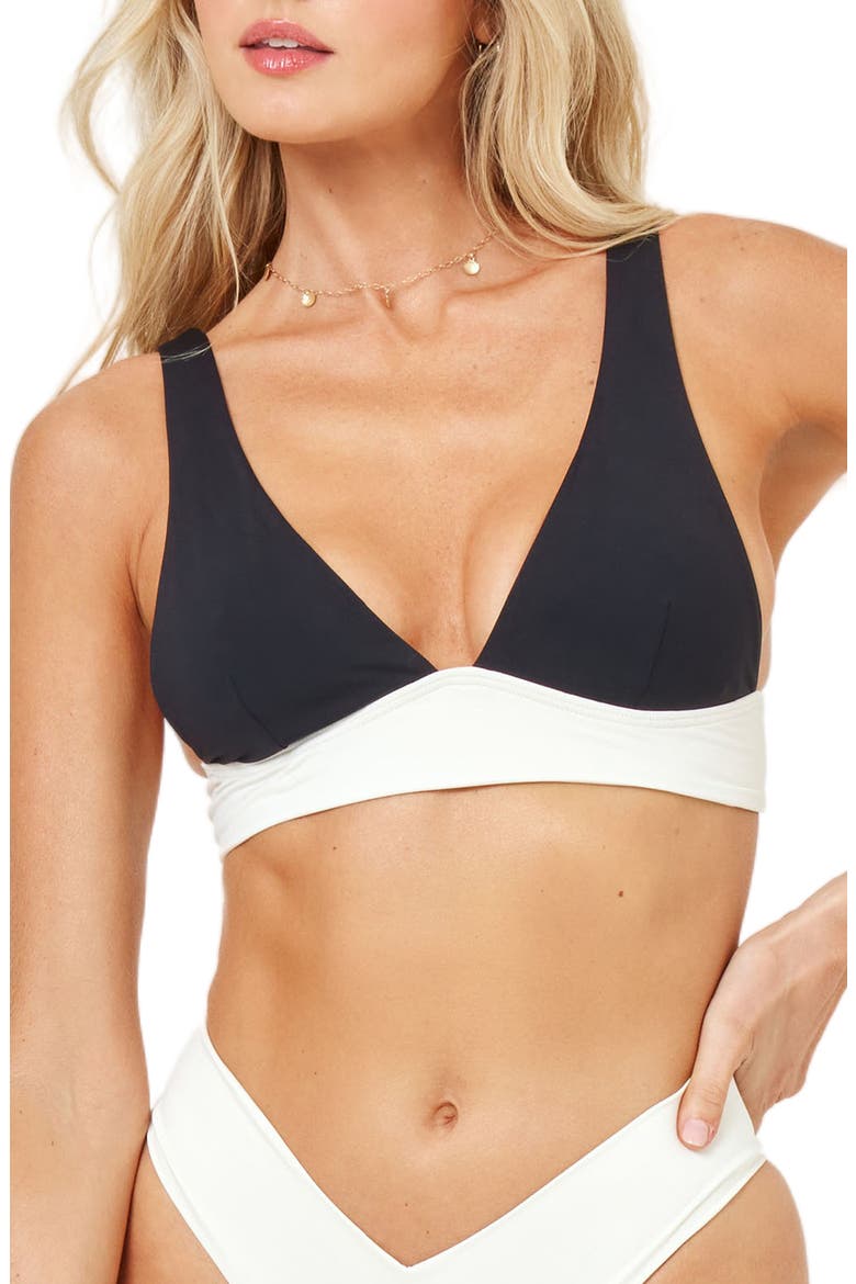 Harley Colorblock Bikini Top, Main, color, BLACK/CREAM