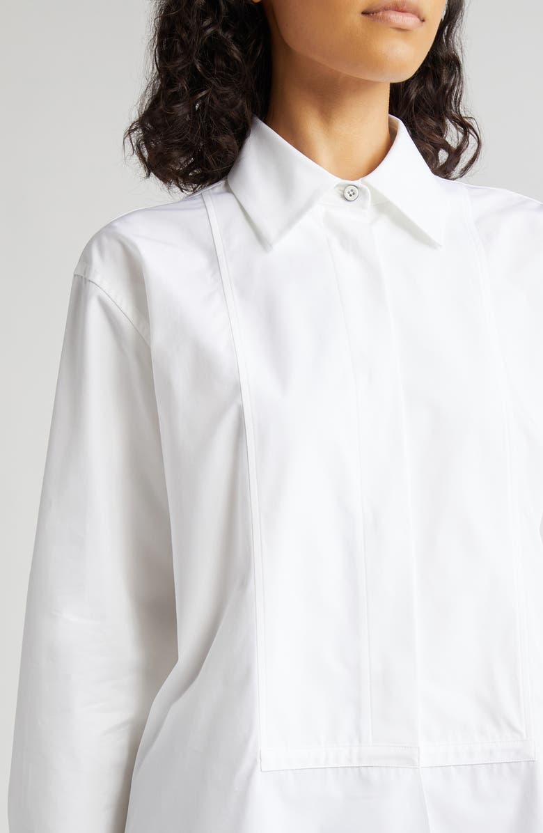 Jil Sander Plastron Relaxed Cotton Shirt, Alternate, color, 