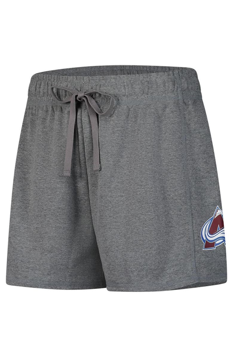 FANATICS Women's Fanatics Heather Gray Colorado Avalanche Logo Shorts, Alternate, color, Heather Gray