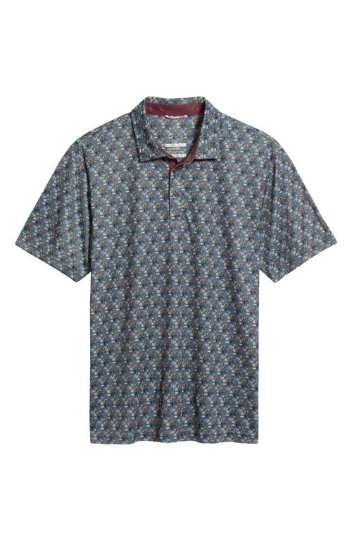 Swannies Joe Football Pattern Polo In Blue