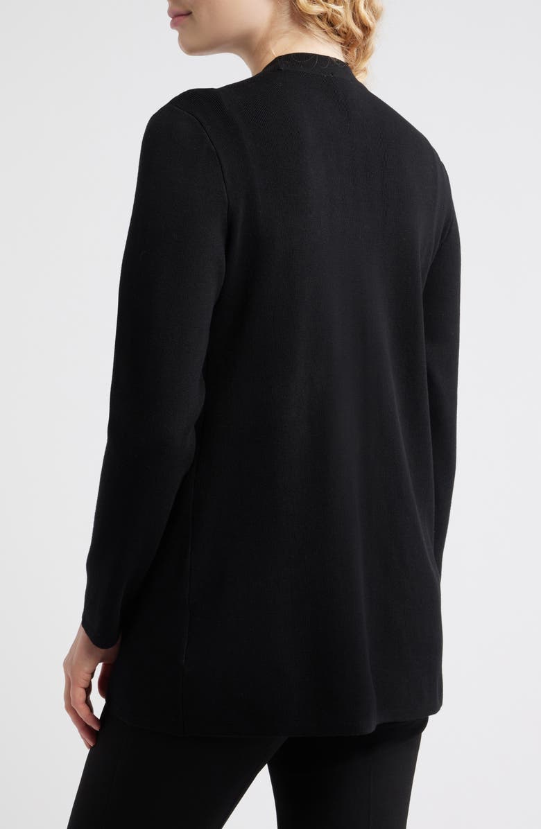 AK ANNE KLEIN Newport Kissing Front Cardigan, Alternate, color, Anne Black