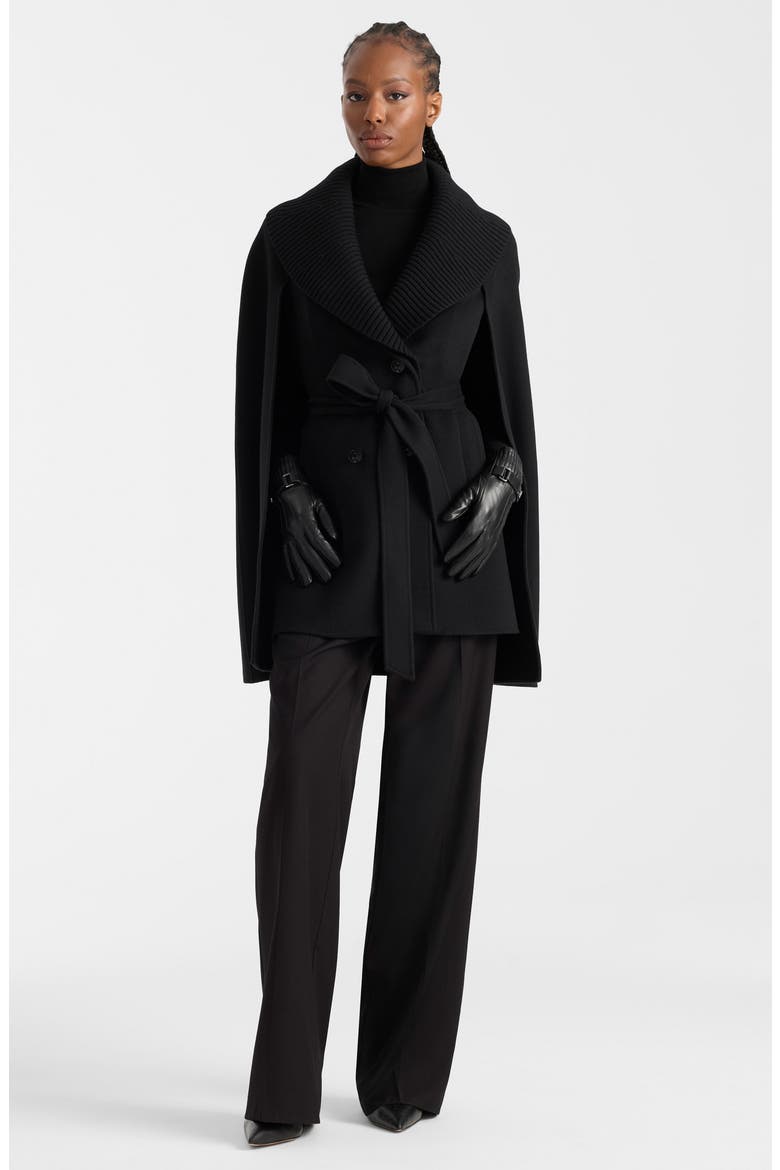 Susie Wool Cape, Alternate, color, BLACK