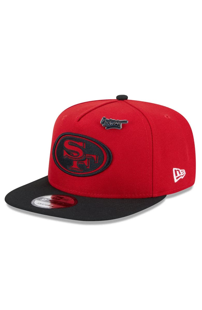 New Era Men's New Era Scarlet/Black San Francisco 49ers 2024 Inspire Change A-Frame 9FIFTY Snapback Hat, Alternate, color, 