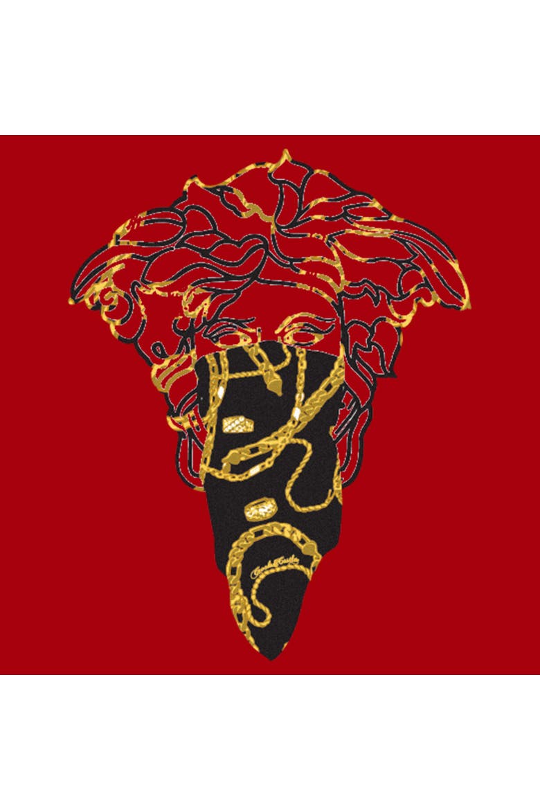 Men's Crooks & Castles Medusa Bandana  Graphic T-Shirt, Alternate, color, Red