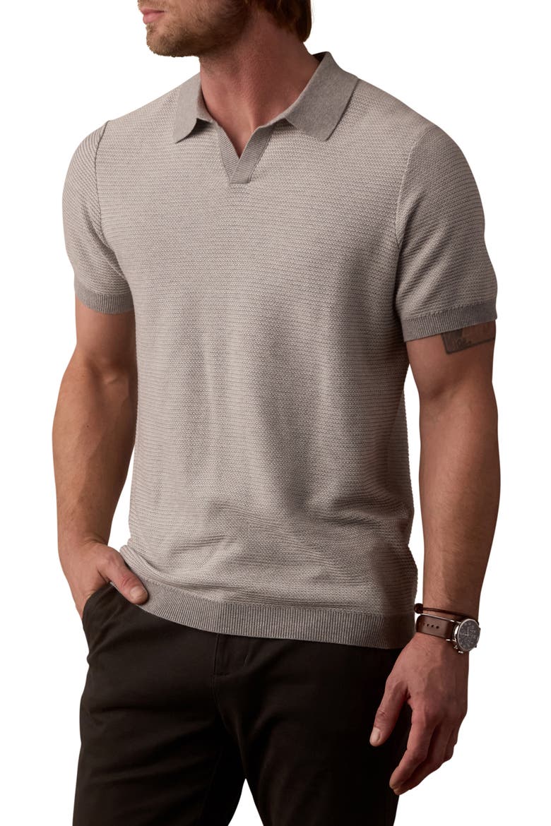 Robles Bird's Eye Polo, Main, color, LIGHT GREY