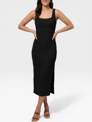 RACHEL Rachel Roy Emi Sleeveless Pucker Knit Midi Dress