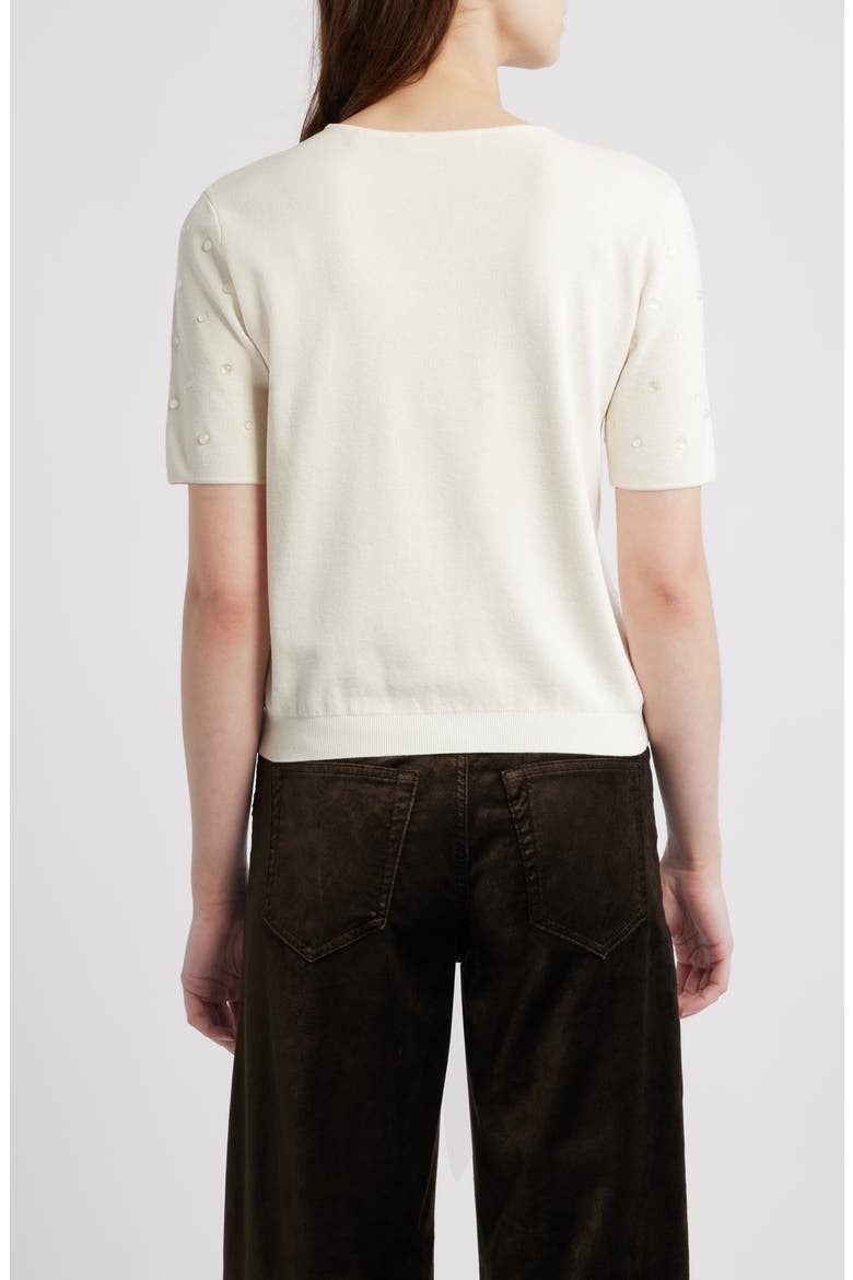 The Droplet Silk & Cotton Sweater, Alternate, color, WHITE