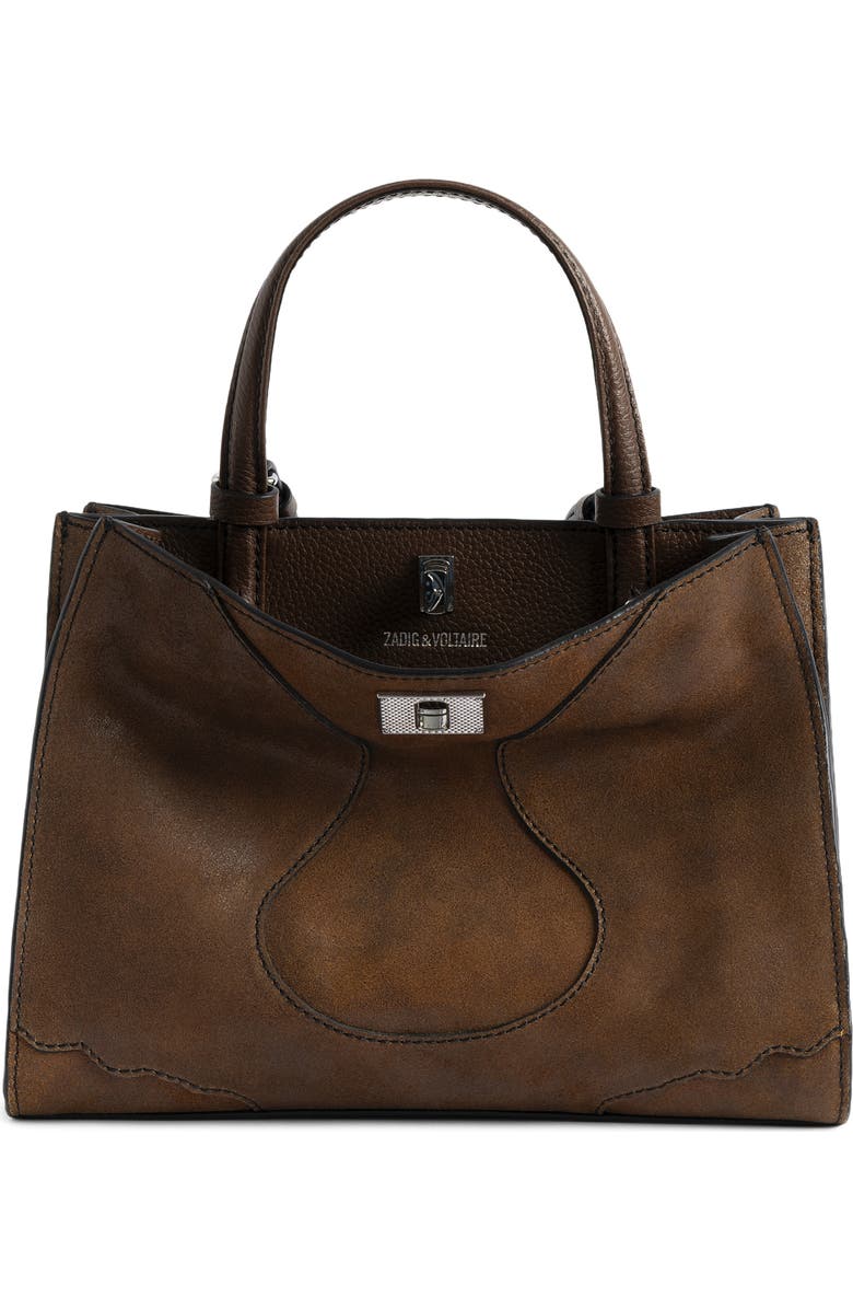 Zadig & Voltaire Jack Nano Waxy Suede Shoulder Bag, Main, color, Wood