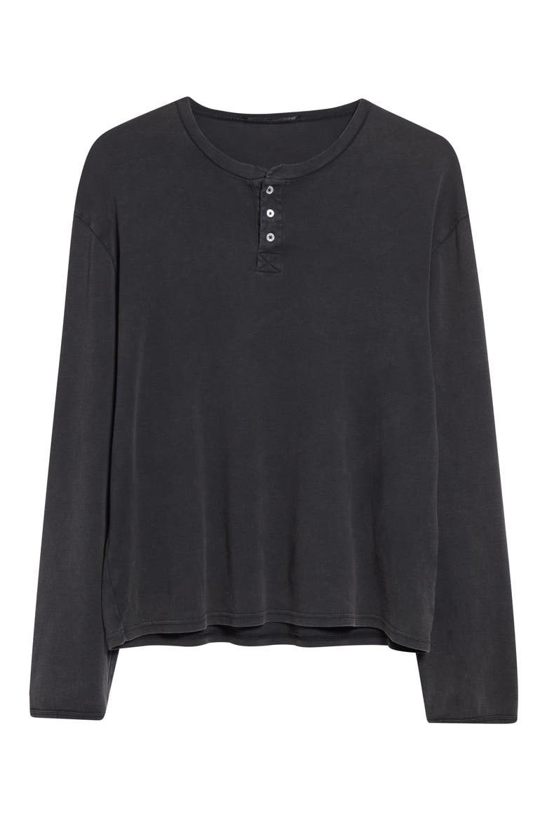 Eye Organic Cotton Logo Henley, Alternate, color, BLACK