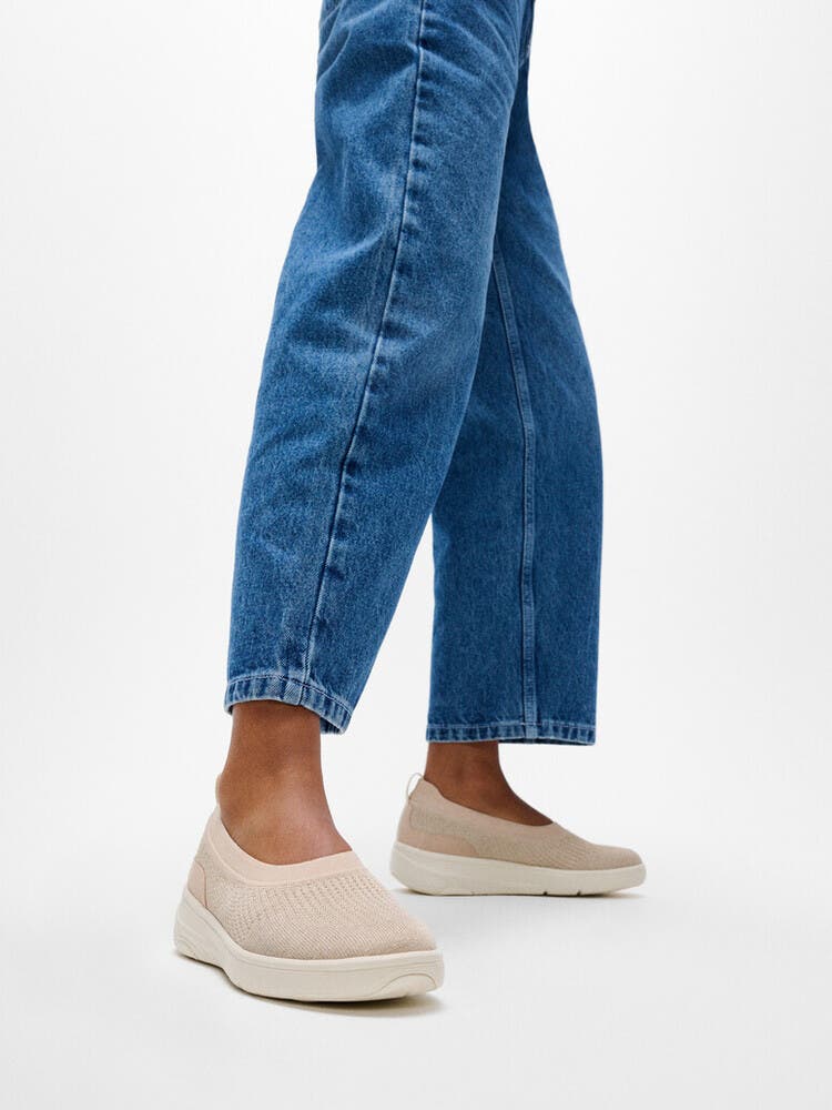 Super Q Knit Ballet Flats, Alternate, color, Stone Beige/Platino