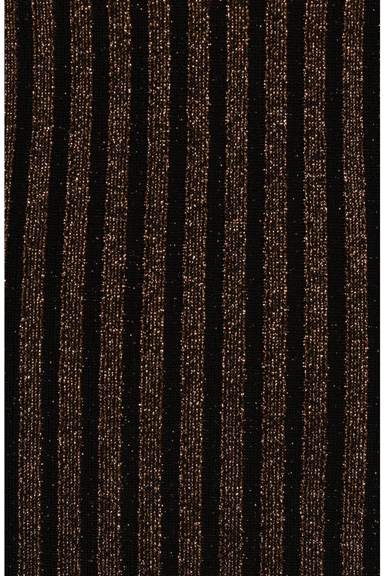Jemma Metallic Sleeveless Rib Maxi Dress, Alternate, color, BLACK/GOLD