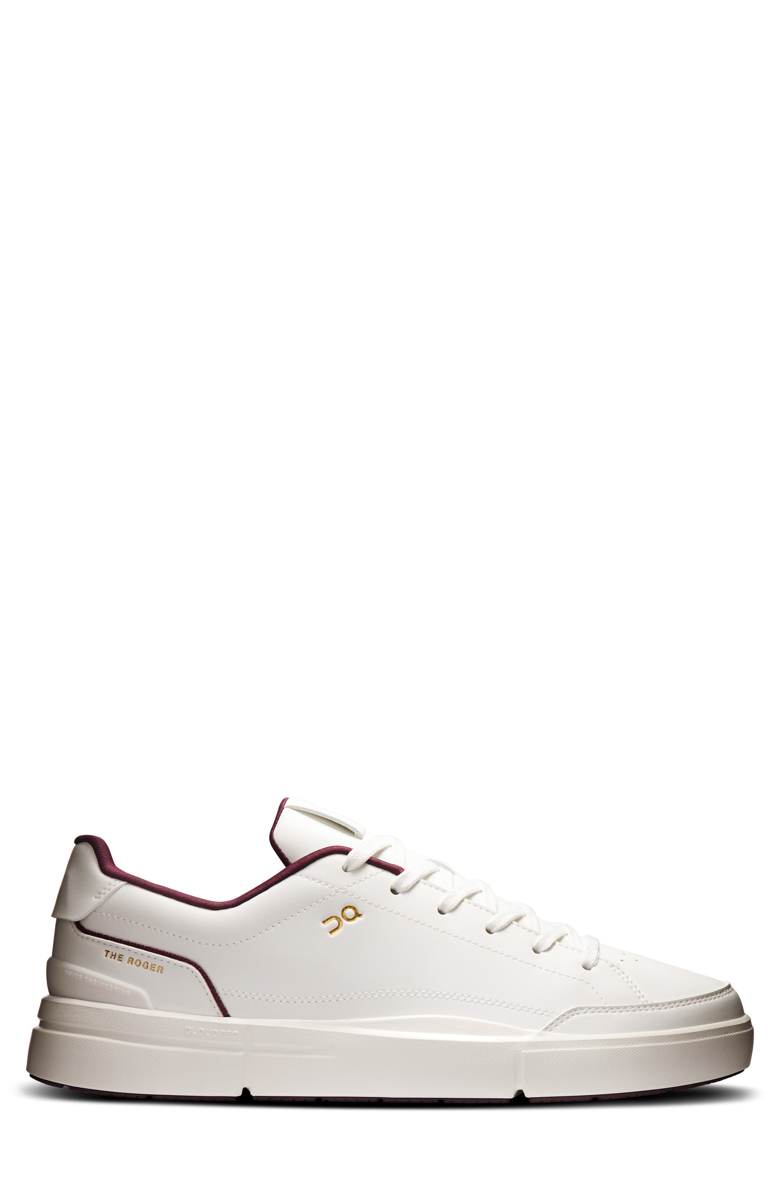 On THE ROGER Centre Court Tennis Sneaker, Alternate, color, Ivory/ Maroon