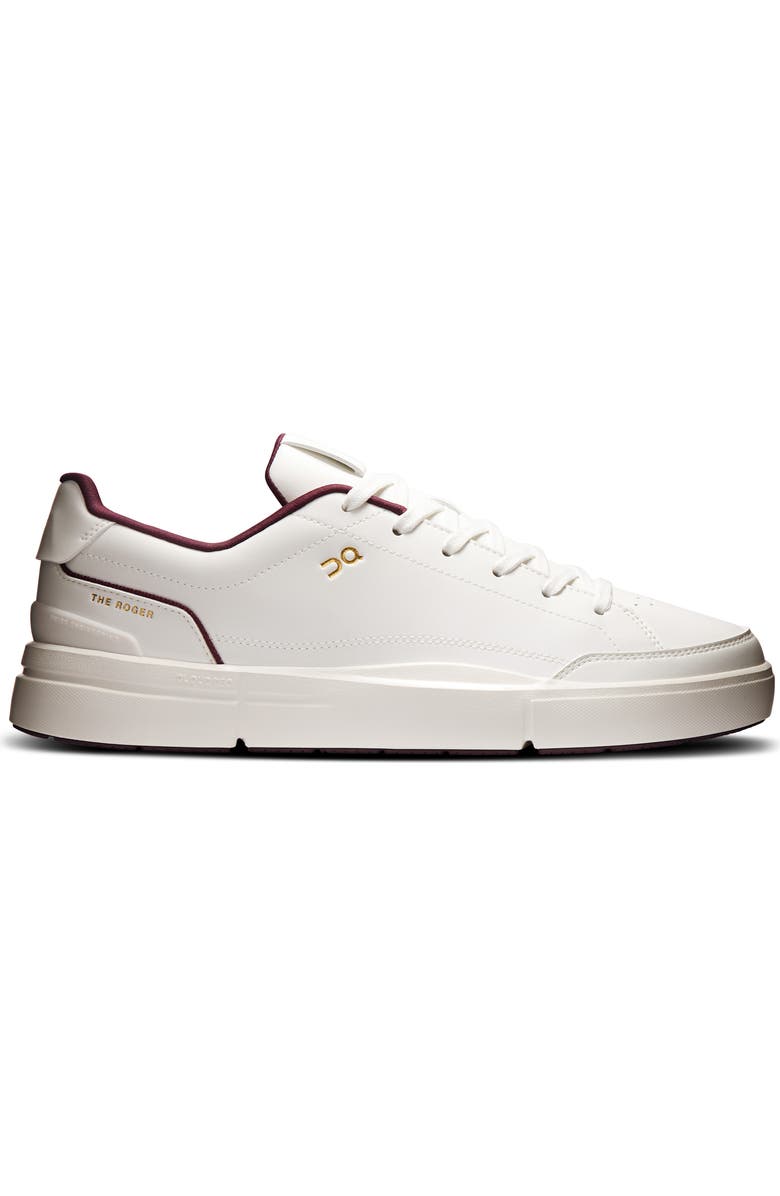 On THE ROGER Centre Court Tennis Sneaker, Alternate, color, Ivory/ Maroon