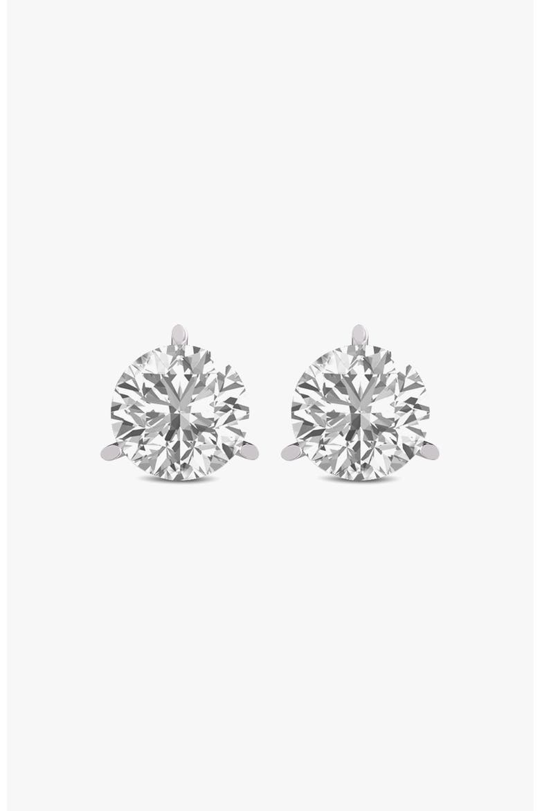 14K Gold Essence Lab 2 Carats Diamond Earrings, Main, color, White Gold