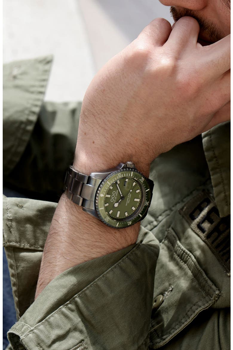 Casanova Bracelet Watch, 44mm, Alternate, color, OLIVE GREEN
