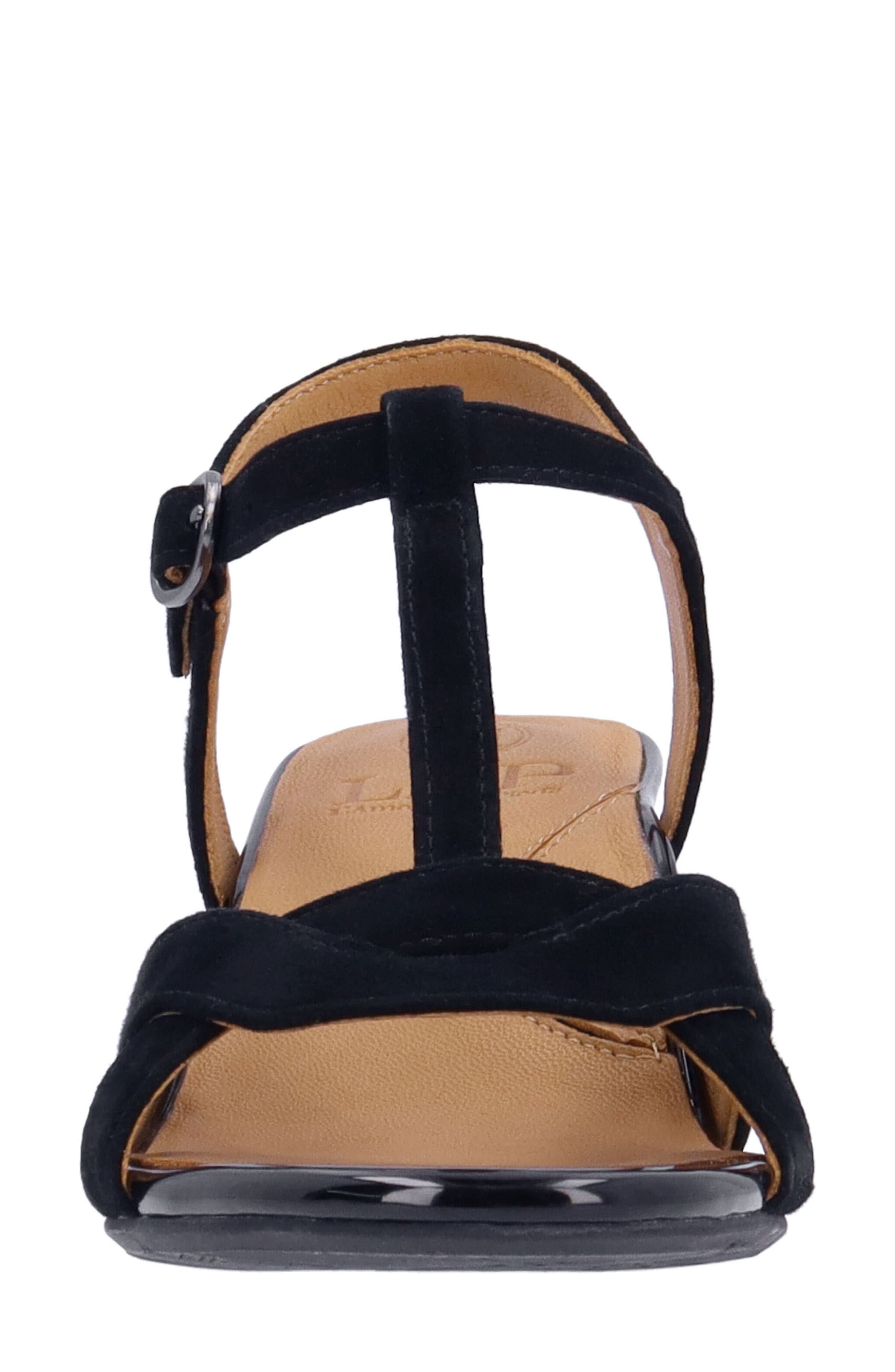 L
Amour des Pieds Mabry T-Strap Sandal, Alternate, color, Black