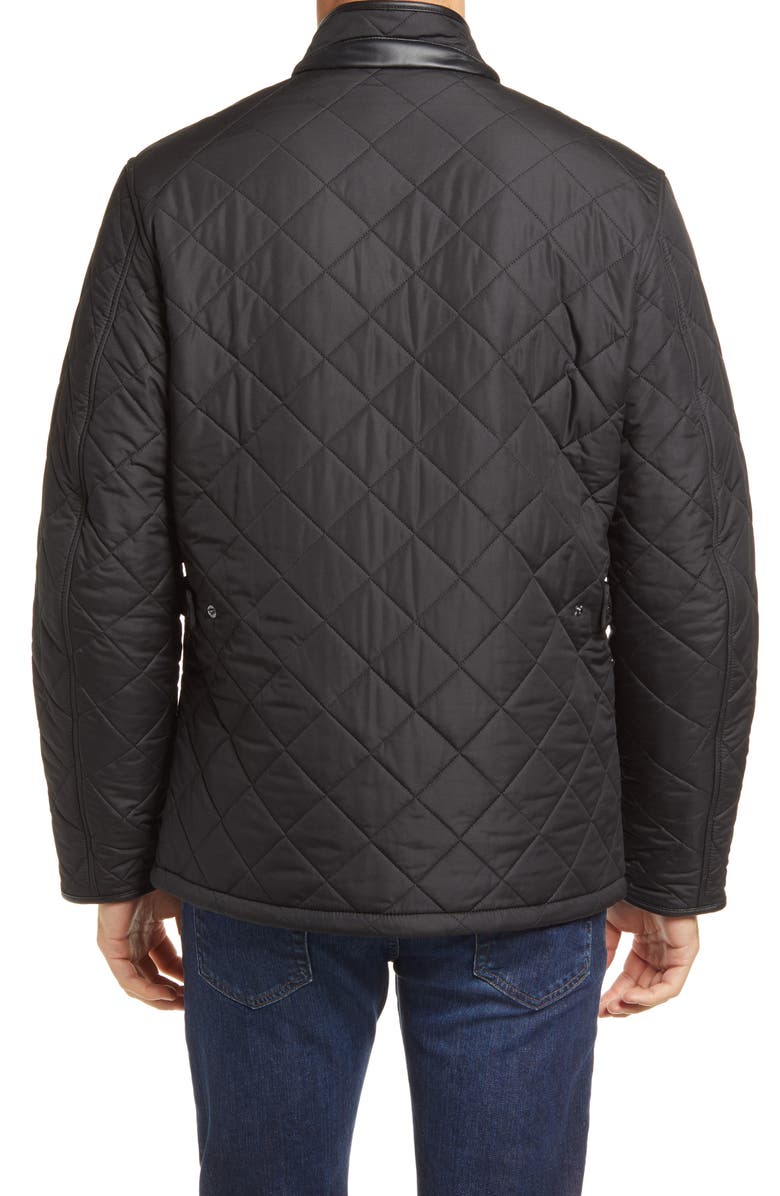 Barbour Powell Diamond Quilted Jacket, Alternate, color, Black