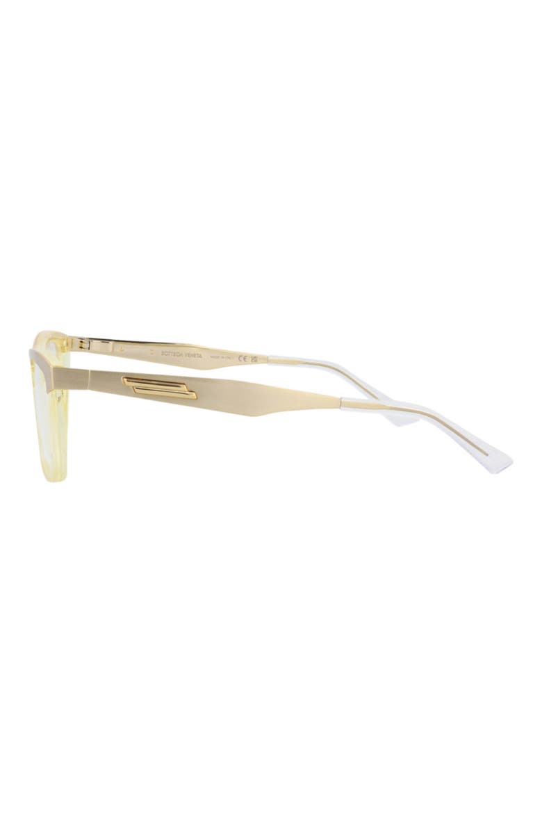 57mm Rectangular Optical Glasses, Alternate, color, GOLD GOLD TRANSPARENT