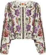 FARM Rio Rococo Floral Lace Trim Blouse