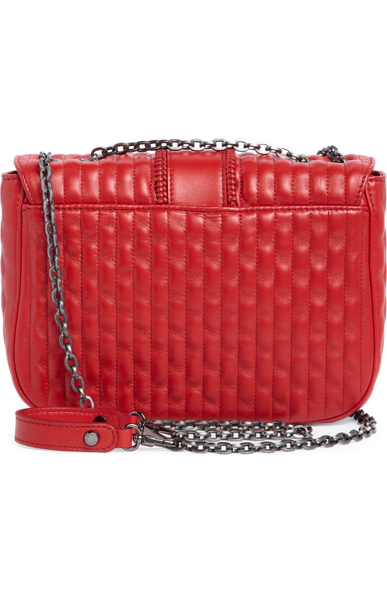 Longchamp Amazone Small Quilted Leather Crossbody Bag, Alternate, color, Red