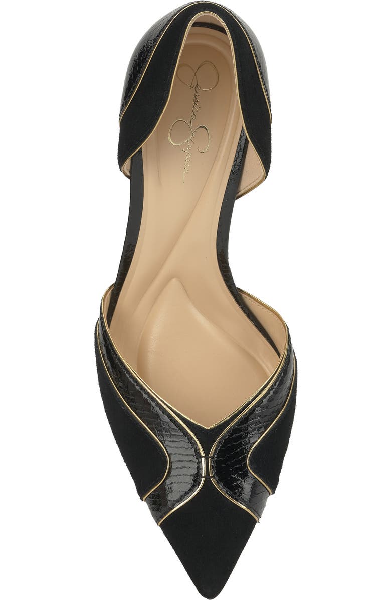 Jessica Simpson Vuley d'Orsay Pump, Alternate, color, Black/ Gold