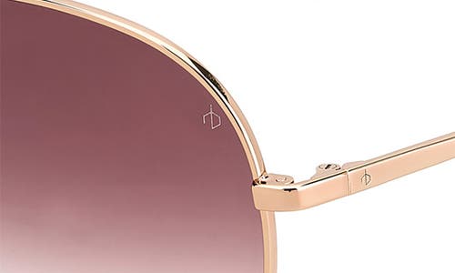 Rag & Bone 59mm Aviator Sunglasses In Red Gold/burgundy Shaded