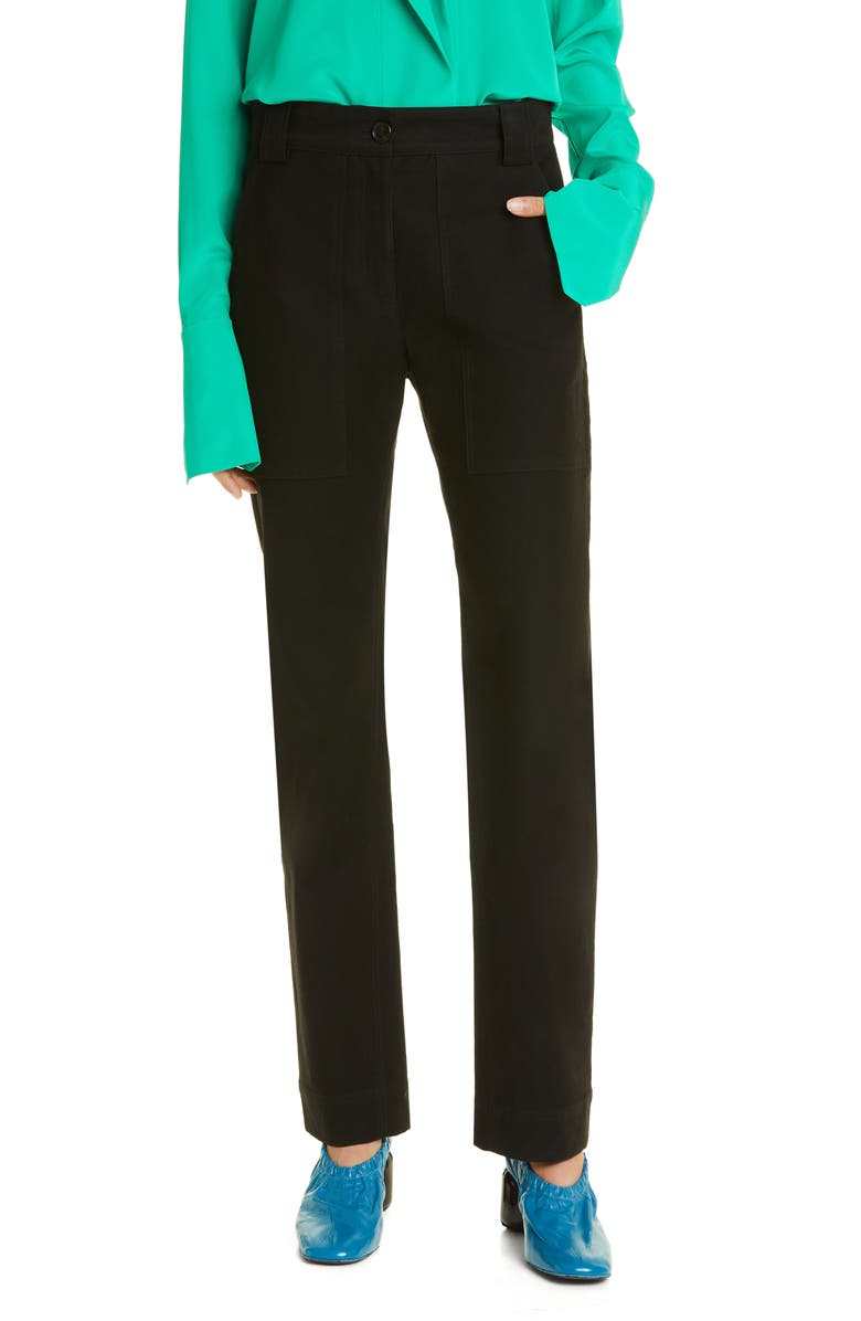 A.L.C. Halston Slim Leg Stretch Cotton Pants, Main, color, 