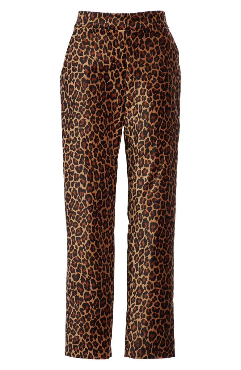 A.L.C. Harrison Marina Leopard Print Pants, Alternate, color, 