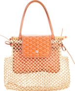 Pre-Owned Goyard Aligre Bag Raffia Net with Coated Canvas