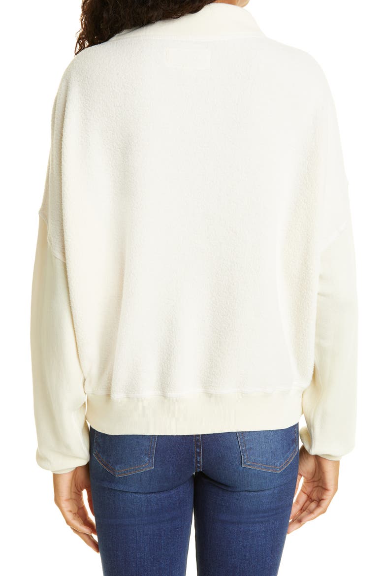 Trail Mix Media Half-Zip Cotton Blend Sweatshirt, Alternate, color, WASHED WHITE