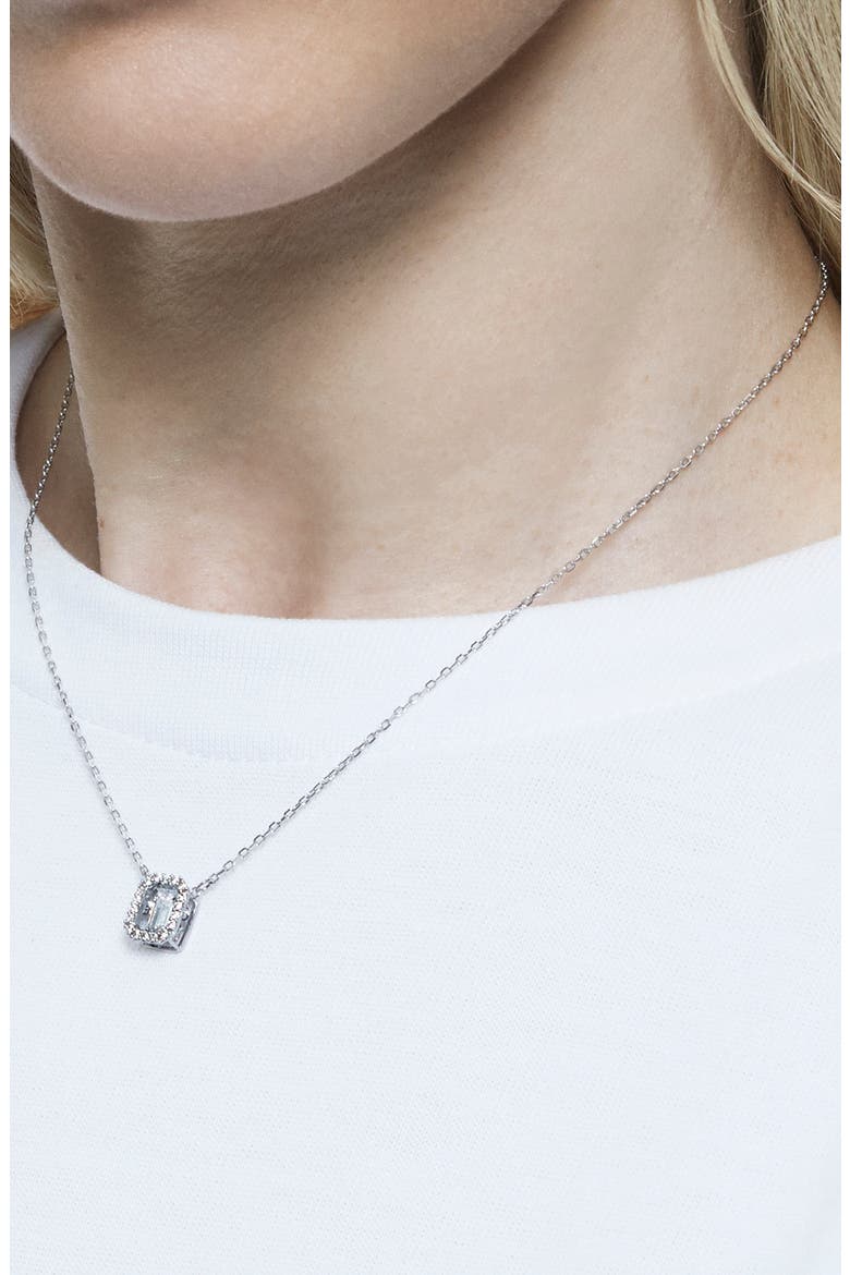 Una Crystal Pendant Necklace, Alternate, color, SILVER