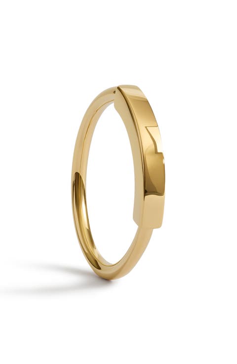 Linear 18k Gold Vermeil Bar Stacking Ring
