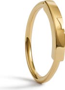 Monica Vinader Linear 18k Gold Vermeil Bar Stacking Ring