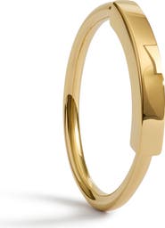 Monica Vinader Linear 18k Gold Vermeil Bar Stacking Ring