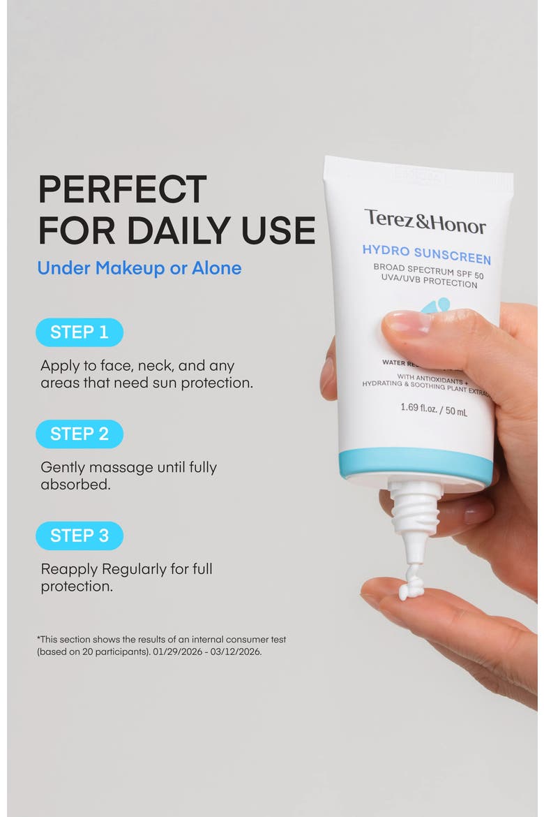 Hydro Sunscreen, Alternate, color, White, Blue