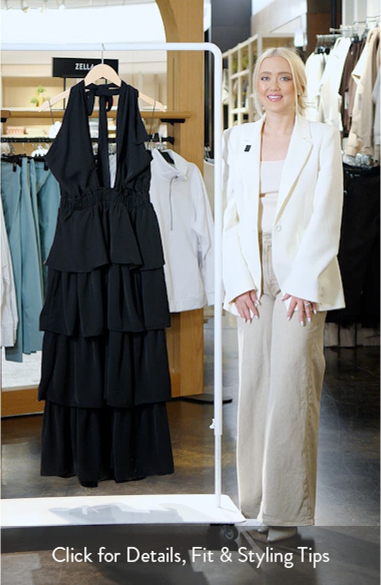 Halter Neck Tiered Maxi Dress, sales video thumbnail