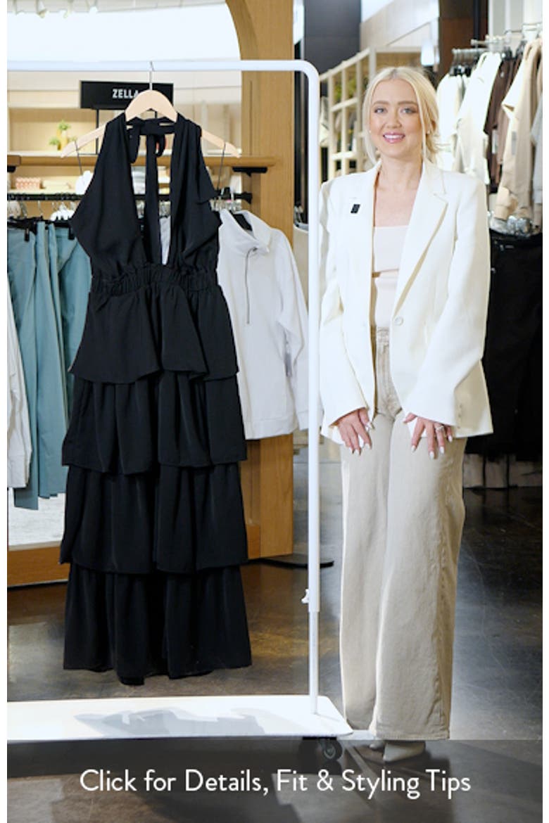 Halter Neck Tiered Maxi Dress video