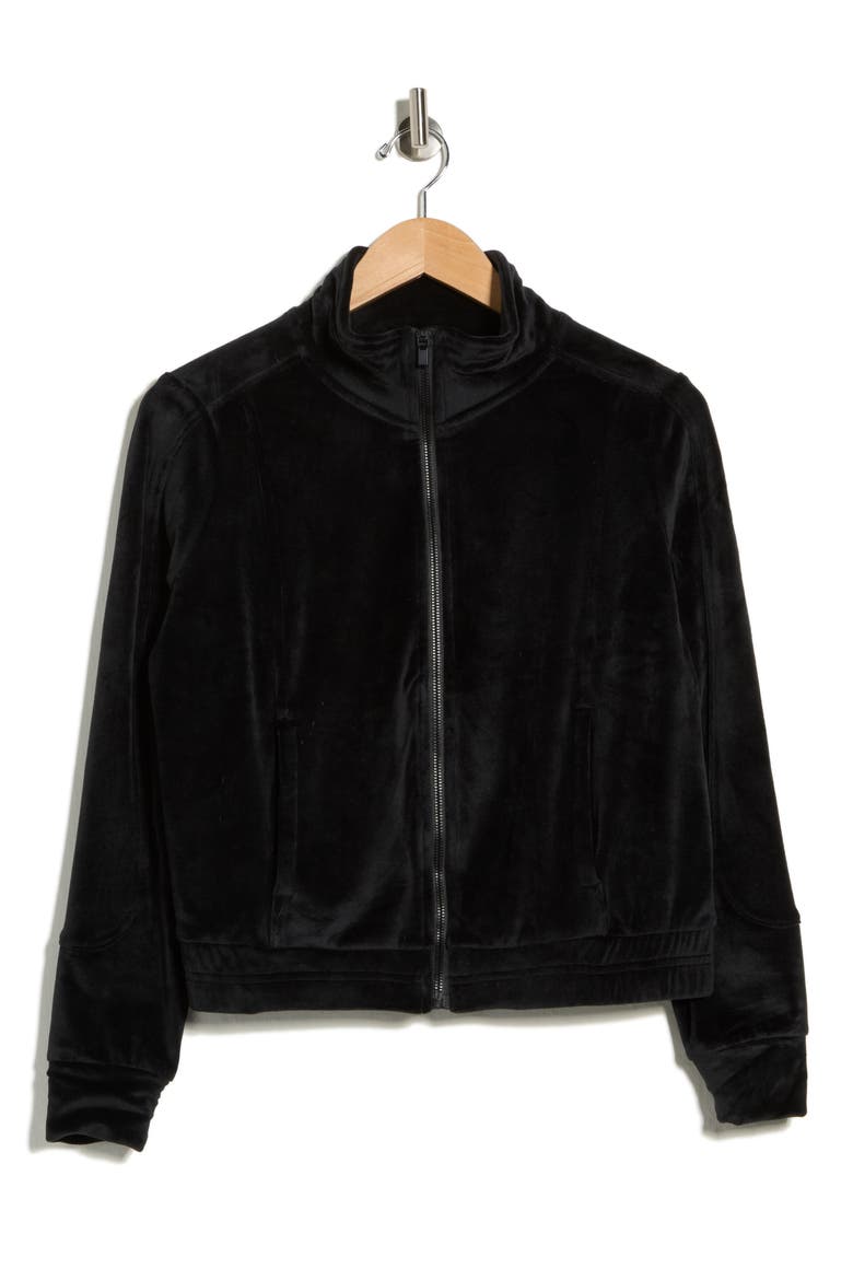 Uptown Double Butter Zip Jacket, Alternate, color, BLACK