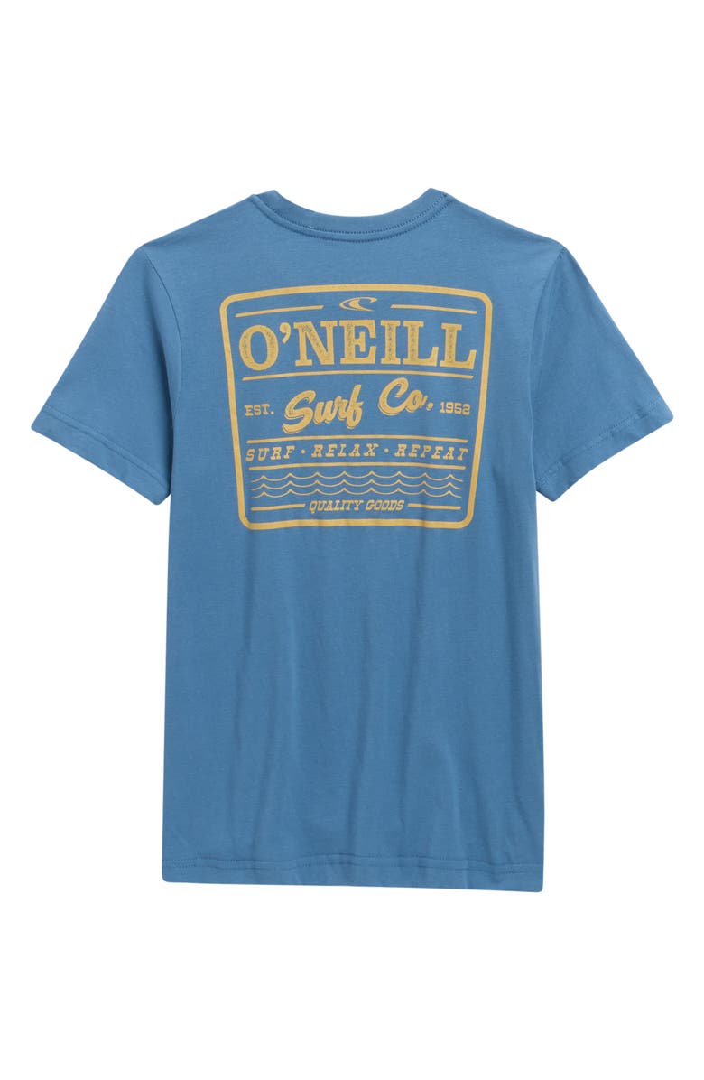 O'Neill Kids' Quality Block Cotton Graphic T-Shirt, Alternate, color, Captains Blue