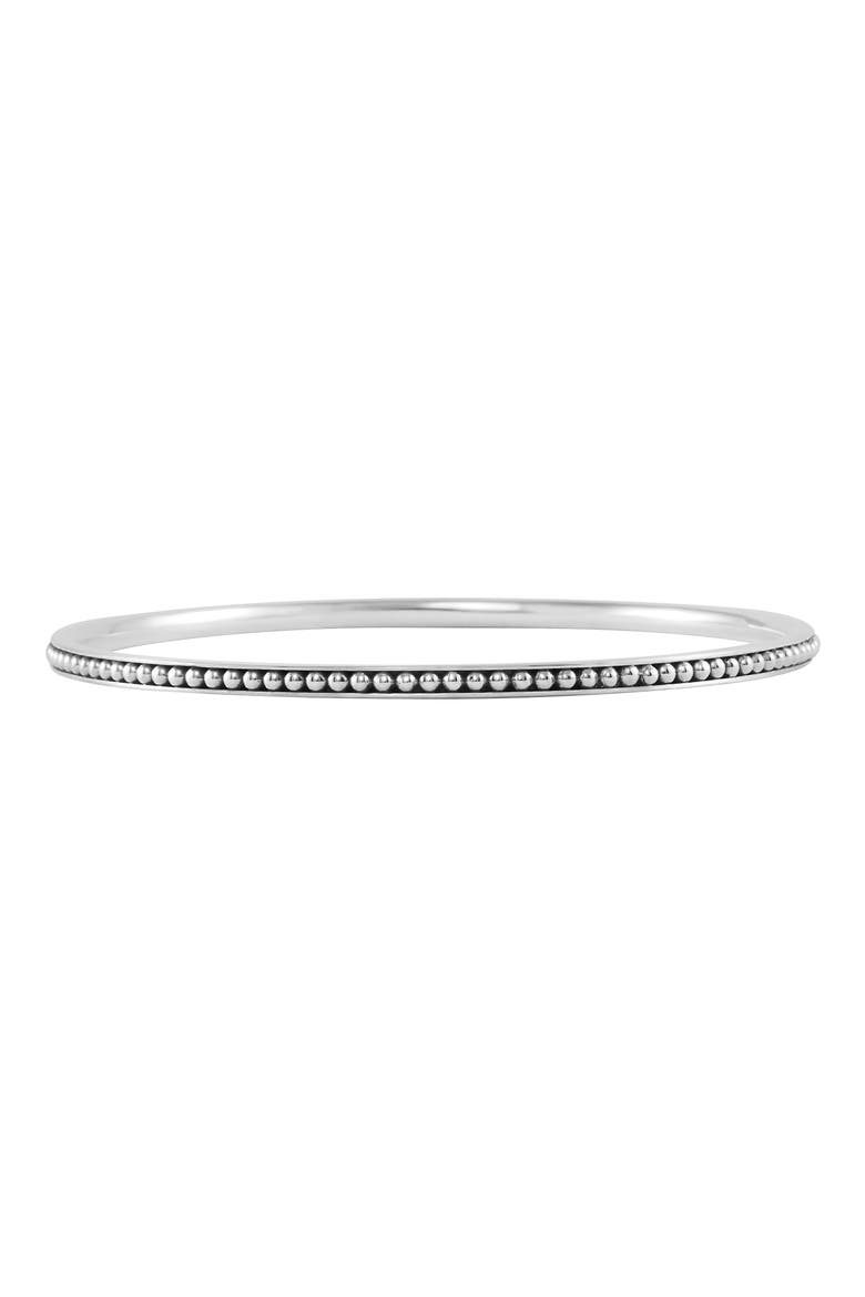 Caviar Bangle, Alternate, color, STERLING SILVER